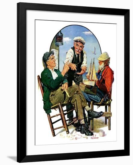 "Three Old Salts,"October 1, 1932-J.F. Kernan-Framed Giclee Print