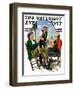 "Three Old Salts," Saturday Evening Post Cover, October 1, 1932-J.F. Kernan-Framed Giclee Print