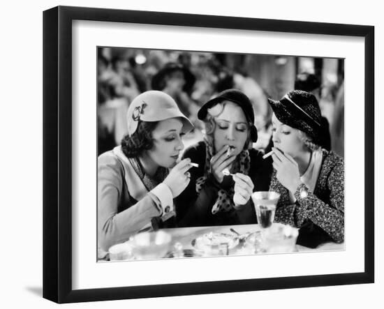 Three On A Match, Ann Dvorak, Joan Blondell, Bette Davis, 1932-null-Framed Photo
