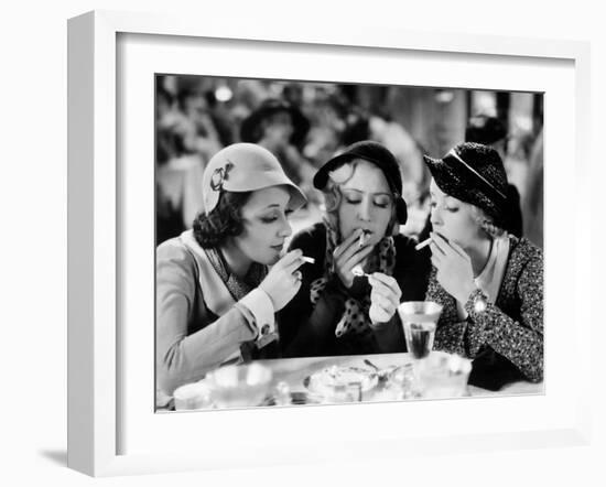 Three On A Match, Ann Dvorak, Joan Blondell, Bette Davis, 1932-null-Framed Photo