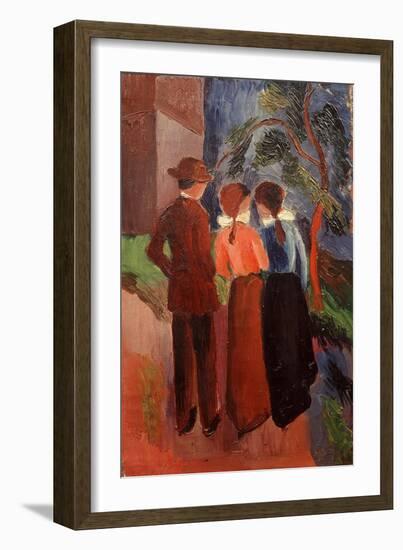 Three on a Walk, 1914-Auguste Macke-Framed Giclee Print