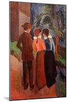 Three on a Walk, 1914-Auguste Macke-Mounted Giclee Print