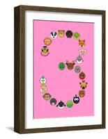 Three On Pink-null-Framed Art Print