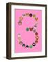 Three On Pink-null-Framed Art Print