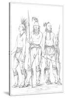 Three Osage Braves, 1841-Myers and Co-Stretched Canvas