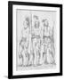 Three Osage Warriors-George Catlin-Framed Giclee Print