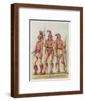 Three Osage Warriors-null-Framed Art Print