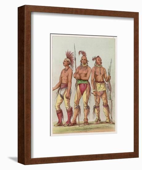 Three Osage Warriors-null-Framed Art Print