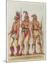 Three Osage Warriors-null-Mounted Art Print