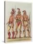 Three Osage Warriors-null-Stretched Canvas