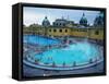 Three Outdoor Naturally Heated Pools and Several Indoor Pools at Szechenyi Baths, Budapest, Hungary-David Greedy-Framed Stretched Canvas