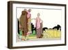 Three Outfits by Lucien Lelong and Philippe Et Gaston-null-Framed Art Print