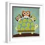 Three Owls on Turtle-Nancy Lee-Framed Art Print