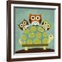 Three Owls on Turtle-Nancy Lee-Framed Premium Giclee Print