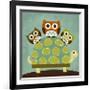 Three Owls on Turtle-Nancy Lee-Framed Premium Giclee Print