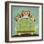 Three Owls on Turtle-Nancy Lee-Framed Art Print