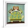 Three Owls on Turtle-Nancy Lee-Framed Art Print