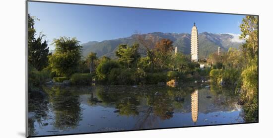 Three Pagodas, Dali, Yunnan, China-Ian Trower-Mounted Photographic Print