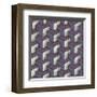 Three Part Tumbling Blocks - Plum-Susan Clickner-Framed Giclee Print