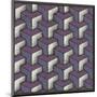 Three Part Tumbling Blocks - Plum-Susan Clickner-Mounted Giclee Print