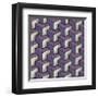 Three Part Tumbling Blocks (Purple)-Susan Clickner-Framed Giclee Print