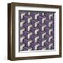 Three Part Tumbling Blocks (Purple)-Susan Clickner-Framed Giclee Print