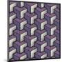 Three Part Tumbling Blocks (Purple)-Susan Clickner-Mounted Giclee Print