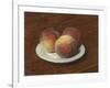 Three Peaches on a Plate, 1868-Ignace Henri Jean Fantin-Latour-Framed Giclee Print