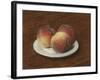 Three Peaches on a Plate, 1868-Ignace Henri Jean Fantin-Latour-Framed Giclee Print