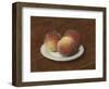Three Peaches on a Plate, 1868-Ignace Henri Jean Fantin-Latour-Framed Giclee Print