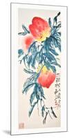 Three Peaches-Qi Baishi-Mounted Art Print