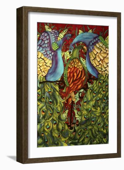 Three Peacocks-Holly Carr-Framed Giclee Print