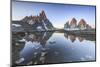 Three Peaks and Mount Paterno Reflected in the Lake. Sesto Dolomites-ClickAlps-Mounted Photographic Print