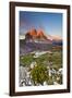 Three peaks of Lavaredo, Dolomites, Italy. The early morning colors the three peaks, in summertime.-ClickAlps-Framed Premium Photographic Print