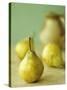 Three Pears, a Jug Behind-Michael Paul-Stretched Canvas