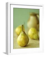 Three Pears, a Jug Behind-Michael Paul-Framed Photographic Print