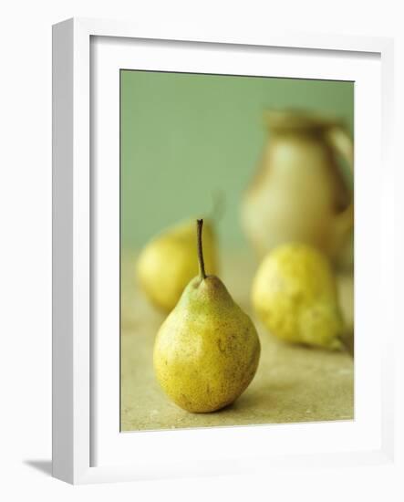 Three Pears, a Jug Behind-Michael Paul-Framed Photographic Print