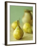 Three Pears, a Jug Behind-Michael Paul-Framed Photographic Print