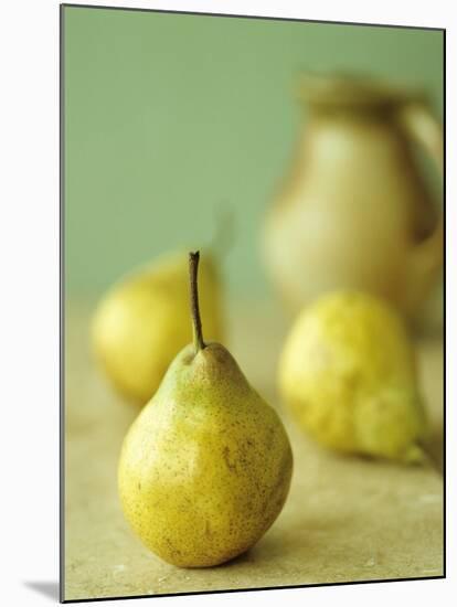 Three Pears, a Jug Behind-Michael Paul-Mounted Photographic Print
