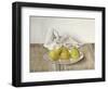 Three Pears on a Plate, Still Life, 1990-Arthur Easton-Framed Giclee Print