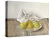 Three Pears on a Plate, Still Life, 1990-Arthur Easton-Stretched Canvas