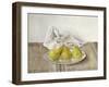 Three Pears on a Plate, Still Life, 1990-Arthur Easton-Framed Giclee Print