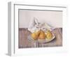 Three Pears on a Plate-Arthur Easton-Framed Art Print