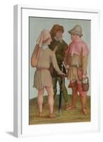 Three Peasants, 16th or 17th Century-Albrecht Dürer-Framed Giclee Print