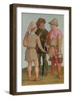 Three Peasants, 16th or 17th Century-Albrecht Dürer-Framed Giclee Print