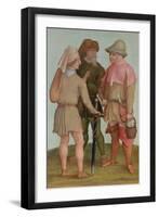 Three Peasants, 16th or 17th Century-Albrecht Dürer-Framed Giclee Print