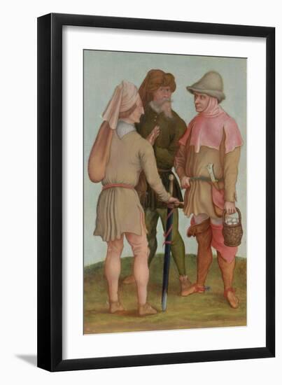 Three Peasants, 16th or 17th Century-Albrecht Dürer-Framed Giclee Print