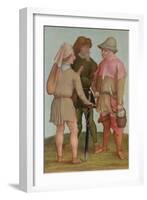 Three Peasants, 16th or 17th Century-Albrecht Dürer-Framed Giclee Print