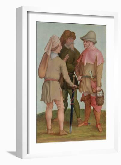 Three Peasants, 16th or 17th Century-Albrecht Dürer-Framed Giclee Print
