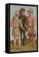 Three Peasants, 16th or 17th Century-Albrecht Dürer-Framed Stretched Canvas